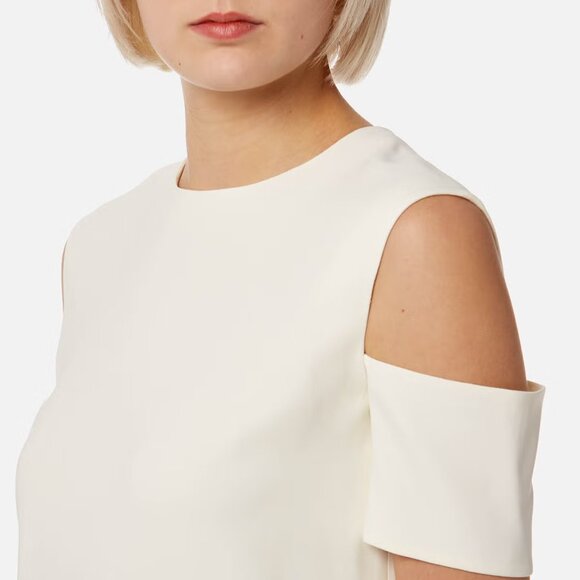 Helmut Lang | Ivory Stretch Arm Cuff Dress 12 **Flaws - Please Read** NWT - Picture 3 of 15